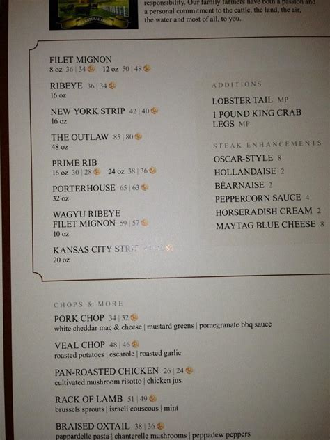 jack binion's steak hammond menu|JACK BINION'S STEAK, Hammond .